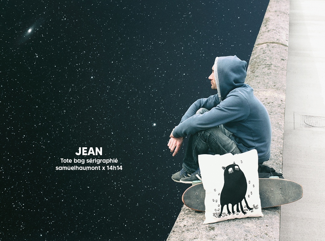 Tote bag JEAN | 2016
Illustration: samuelhaumont.com